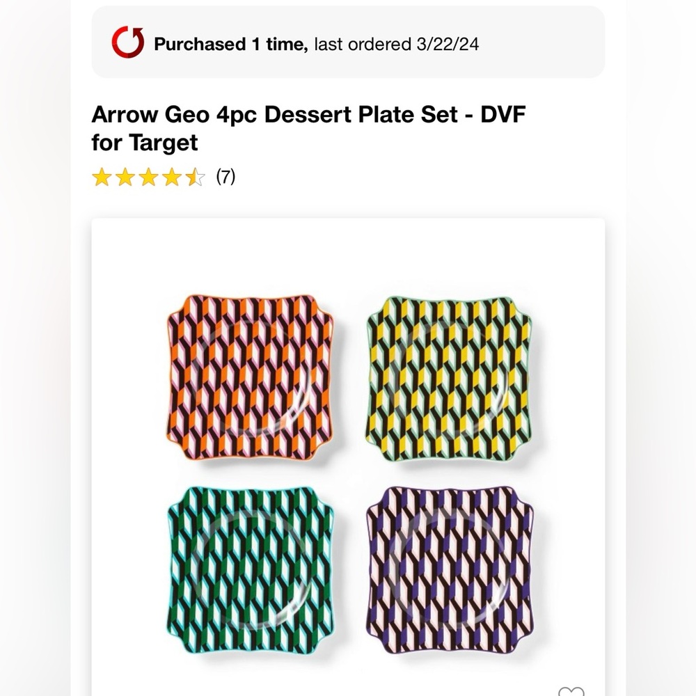 New target x DVF dessert plates